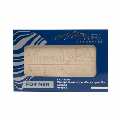 Мыло «MineralSPA cosmetics» FOR MAN на основе минеральной воды "Ессентуки №17" Сандал и Чабрец 120 г.