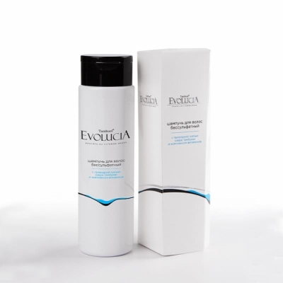 Шампунь для волос бессульфатный с природной грязью озера Тамбукан и комплексом витаминов. «EvoluciA» 250мл.